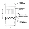 PTFE compensator&nbsp;&nbsp;|&nbsp;&nbsp;5 golven